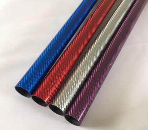 China High Modulus Carbon Fiber Equipment Multi-Color Kevlar Aramid Carbon Fiber Tube Customised sizes on sale