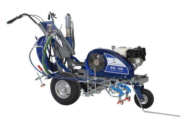 Cheap Cold Spray Road Marking Machine with 2pcs Paint Plunger Pump for sale