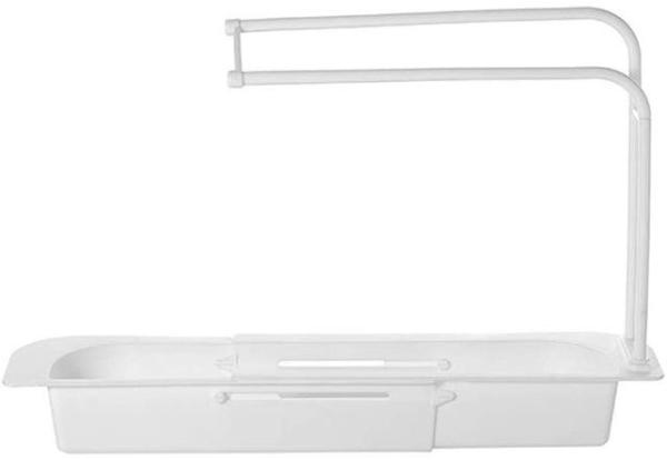 Cheap Pp Telescopic Sink Shelf / Expandable Storage Drain Basket Customizing for sale