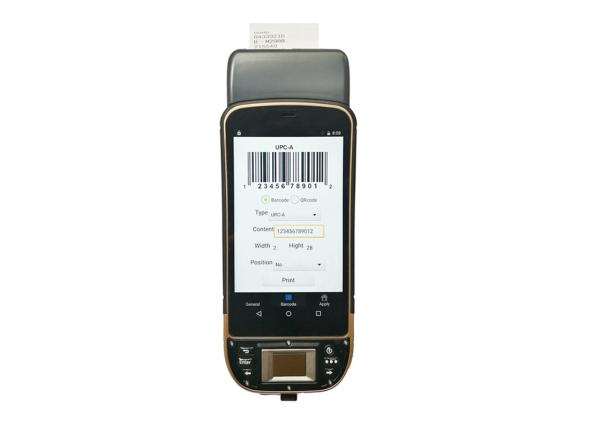 Cheap Android Handheld Terminal Printer with Fingerprint Scanner NFC Reader for sale