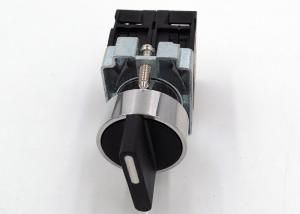 China Silver Aluminum Momentary Push Button Wall Switch Flat Round Rotary Type on sale