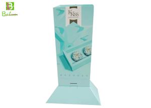 Custom Chocolate Cardboard POS Display Floor Stands Light Assemble