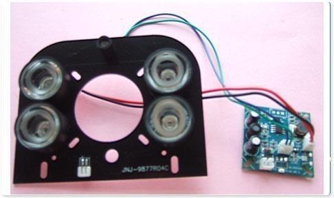 Cheap Four High Power LEDs Solution Complies With Rectangle Side Protective Model Camera for sale