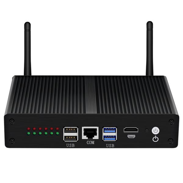 Cheap 6LAN Software Firewall Mini PC Intel Pentium 4405U 2 Cores DDR3 RAM Fanless PC for sale