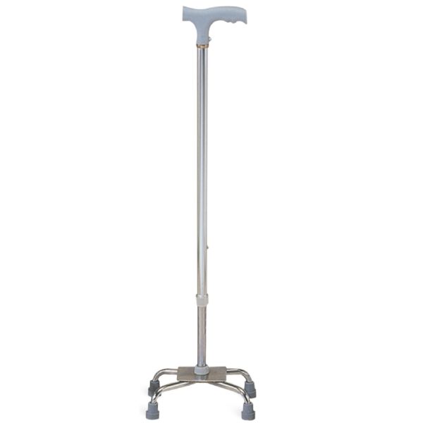 Bright Silver Adjustable Folding Walking Stick OEM ODM Steel Crutches Walking Aid