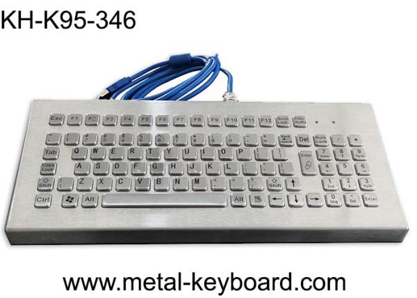 Cheap 95 Keys PS2 USB Stainless Steel Keyboard FCC With Numeric Keypad for sale