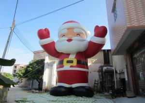 Best Attractive Outdoor Inflatable Christmas Decorations Blow Up Santa Claus 8mH wholesale