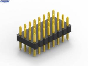 Best Three Rows 5U PCB Header Connector DIP Type Gold Flash Black Insulation wholesale