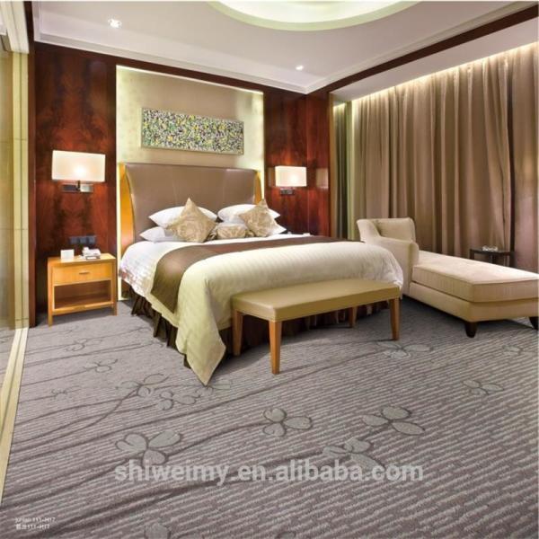 Cheap Plain color clover pattern high cut low loop carpet for star hotel for sale