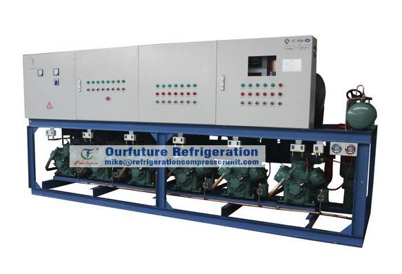 Cheap Cold Room Compressor Unit For Seed Processing with R404a  30HP*3 piston compressor for sale