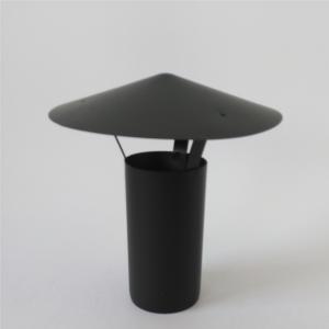 6 Inch Pellet Stove Chimney Rain Cap No Mesh Black Stainless Steel Wet V2