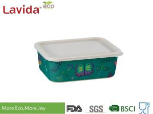 China Disposable Bamboo Fiber Storage Box Environmental Friendly With Food Grade Printing on sale