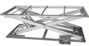 China Grey Working Pneumatic Lift Table 2200 * 1700 * 1080 Mm With Caster on sale