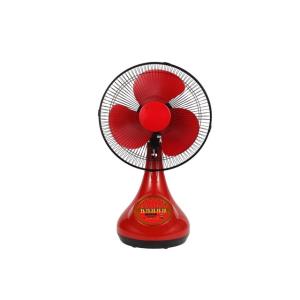 China OEM 12v 12 Inch Red Rechargeable Desktop Fan With Lithium Battery And USB LED Light on sale