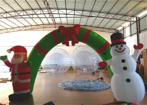 Best Holiday Blow Up Christmas Decorations , Inflatable Christmas Arch Ornaments 4.6 X 3.6m wholesale