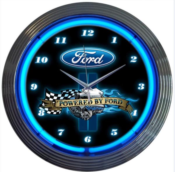 Cheap Pontiac Neon Light Clocks Input AC110 Neon Wall Clock Digital for sale
