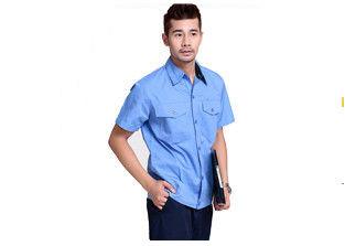 Cheap Comfortable Industrial Work Uniforms , Custom Work Uniform Shirts With Short Sleeve for sale