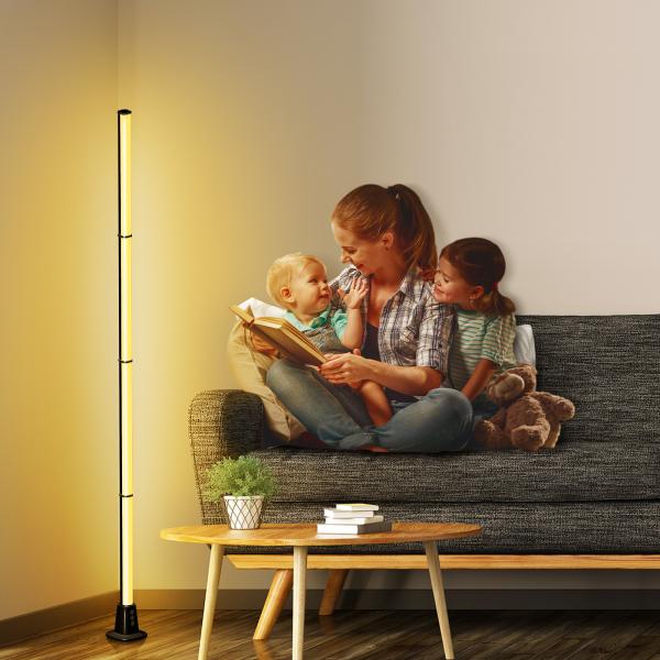 Cheap Smart RGBIC Floor Lamp Ambient Light Wifi 24W Dimmable With Music Sync for sale