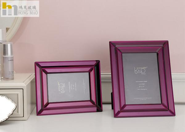 Cheap Mirror Glass Wall Art Picture Frame / Horizontal 5x7 Picture Frames For Hotel for sale