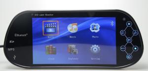 China 7'' TFT LCD Car Rear View Mirror Monitor 2 Ways Video Input For Backup Camera on sale
