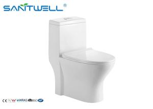 China S trap 1 piece floor standing toilet siphon , Ceramic WC 100mm Pipe diameter on sale