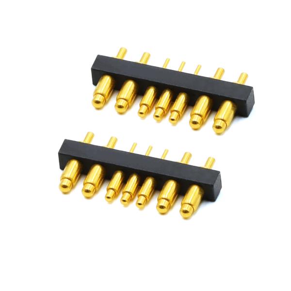 Cheap Through Hole Pogo Connectors 7 Pin Spring Pin Connector DIP Type for sale