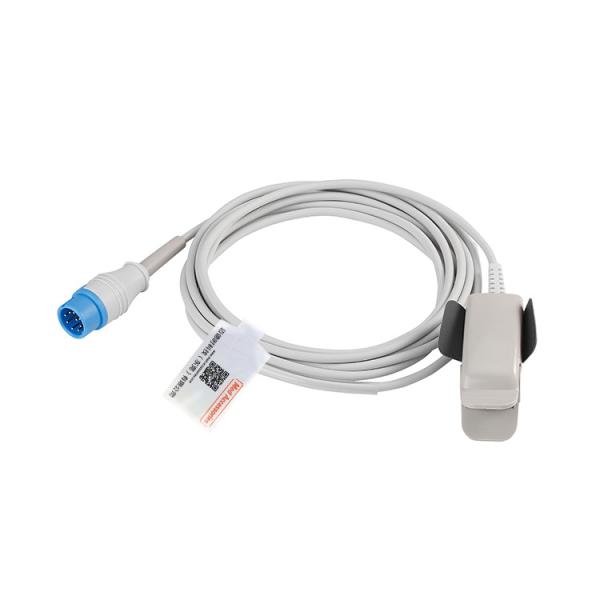 Cheap Portable Durable Spo2 Probe Sensor , Round Connector Pulse Oximeter Cable for sale