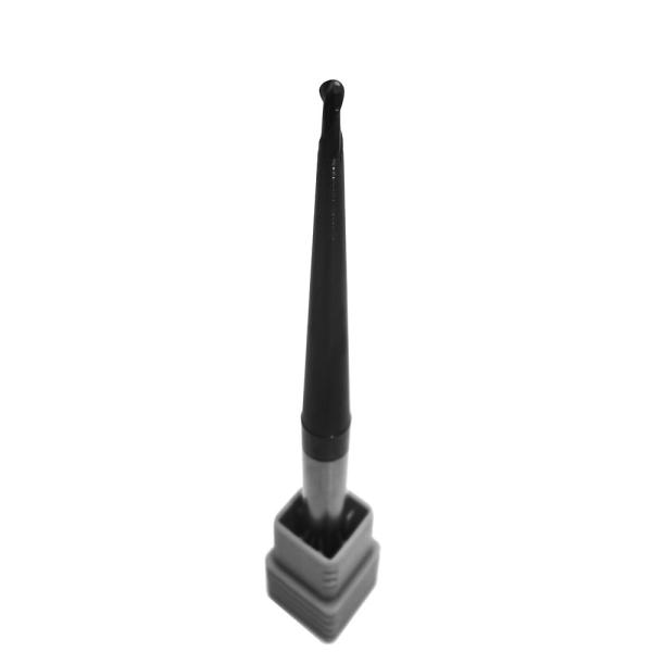 Cheap 65HRC 2 Tapered Flutes Solid Carbide Ball Nose End Mill for sale