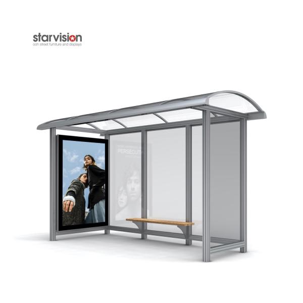 Cheap 3 years Warranty Advertising Smart Bus Shelter With P.391 Lcd Screen for sale