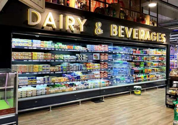 Cheap Open Display Fridge R290 5 Layers Remote for sale