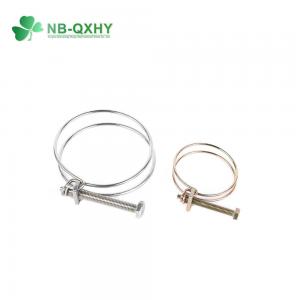 Best Galvanized Steel Iron Double Wire Hose Clamp 12-130mm for Long-lasting Performance wholesale