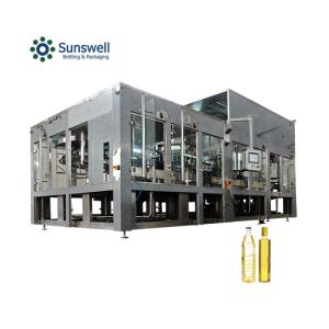 China PET Bottle Rinsing Oil Filling Machine ROPP And Screw Capping 4 In 1 Monoblock on sale