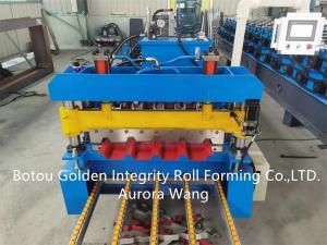 China Color Coated Galvanized Roofing Sheet Profile Machine 3 m/min on sale