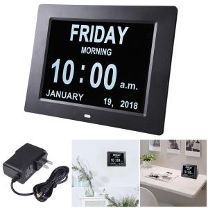 Best Day Clock Digital LED Wall Clock Calendar Alarm Clock 8&quot; Extra Large Impaired Vision 3 Medicine Reminder Display Clock wholesale