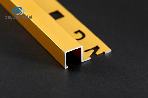 Cheap Anodized Aluminium Edge Trim Profiles With Hole Punched 0.7-2mm Thickness for sale