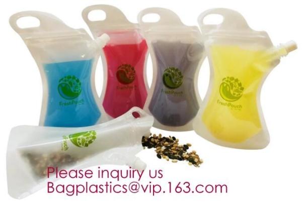 Cheap Custom Printing Logo High quality Eco-friendly Reusable Soft drink bag with spout,stand up spout pouch doypack aluminum for sale