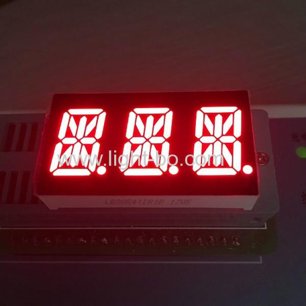 Cheap Triple Digit 14 Segment LED Display Common Cathode Red For Instrument Panel for sale