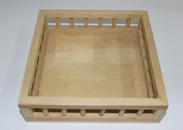 Cheap Pine Material Custom Wood Serving Tray Set Square Shape Unique Design for sale