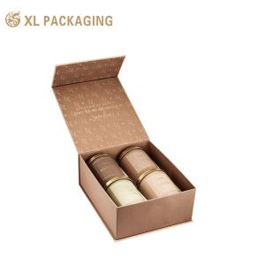 China Custom Logo Tea Box Kraft Paper Box Gold Foil Logo Magnetic Closure Tea Gift Box With Paper Insert on sale