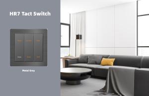Aluminum 12V Electrical Smart Switch RS485 Push Button Wall Switch