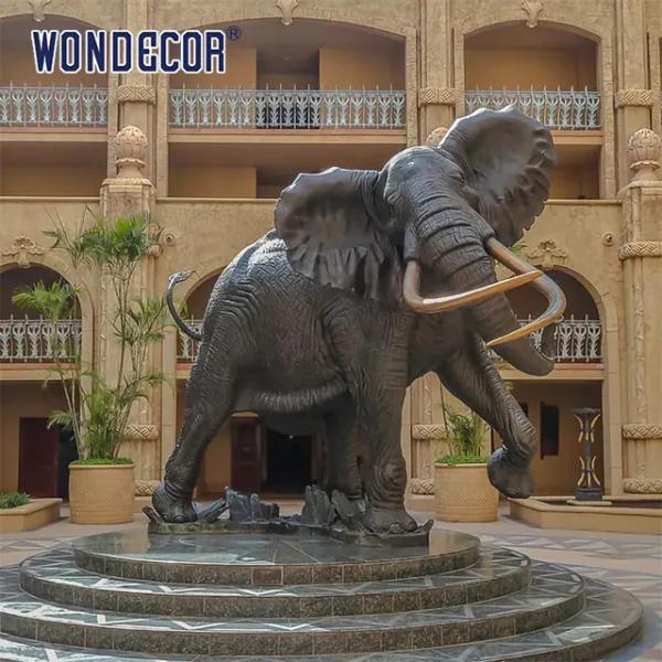 Cheap Square Custom Bronze Sculpture Cast Bronze Elephant Statue 230cm for sale
