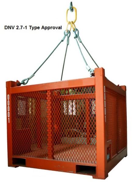Cheap 8 Tonne DNV 2.7-1 Wire Rope Sling Assembly , 4 Leg Wire Rope Sling for sale