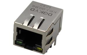 China Panel Mount Single Port PoE RJ45 Ethernet Connector with 10/100base-T transformer on sale