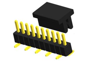 Best 0.75A SMT Pin Header 10P PCB Single Row CAP PA6T Right Angle Connector wholesale