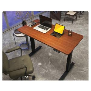 Adjustable Height Office Desk Extendable Computer Table with Wood Style Panel Design