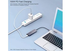 China Rj45 Ethernet USB C Hdmi Docking Station 100M/S With SD / TF Card Reader on sale