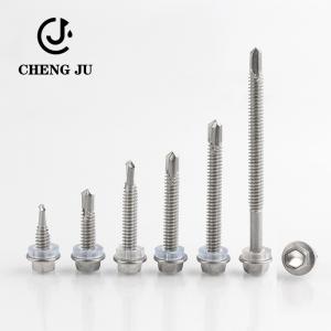 Best 304 Screw Accessories Stainless Steel Roofing Hex Washer Head Screw Hex Self Drill Screw wholesale