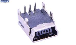 China Mini 90 Degree Micro USB Connector Patch Cell Phone Socket Rated Voltage 30V on sale