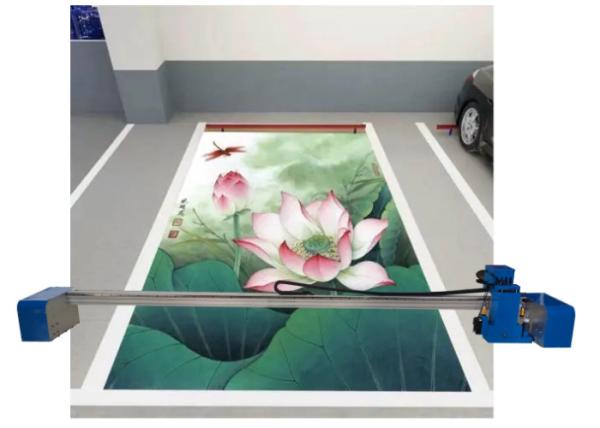 Cheap Floor Ground Parking Plot 2.4m Multifunction Flatbed Printer 3d Picture 2880 Dpi Uv Ink for sale