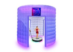 360 Wonderful Inflatable Party Cube Round Inflatable Led Cube With 2 Or 3 Doors